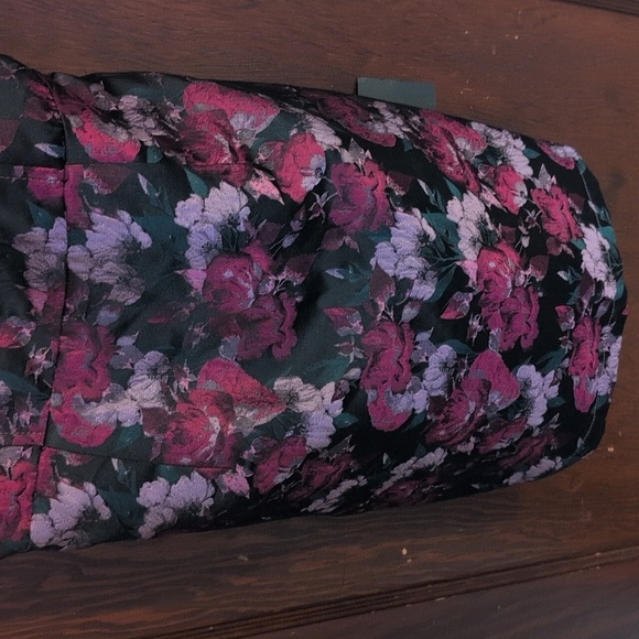 Lulu's Got the Glow Black Floral Jacquard Bustier Mini Dress Size Medium Wedding - Picture 9 of 11